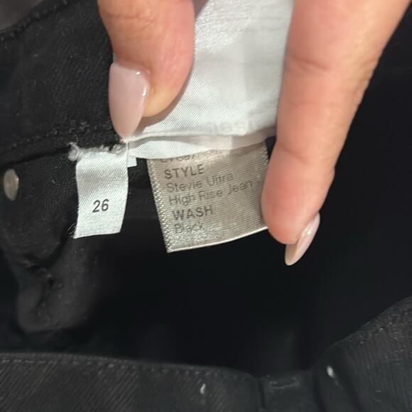 Reformation Womens 26 Black Stevie Ultra High Rise Jeans Closet Staple Casual - Picture 6 of 9